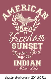 american eagle freedom style vector art