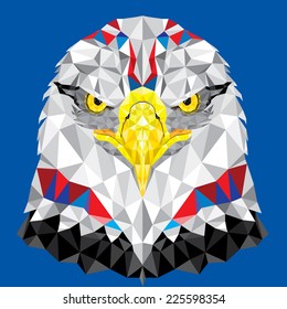 American Eagle with geometric pattern vector