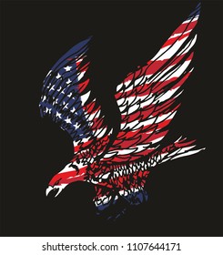 American Eagle graphic design vector art