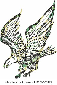 American Eagle graphic design vector art