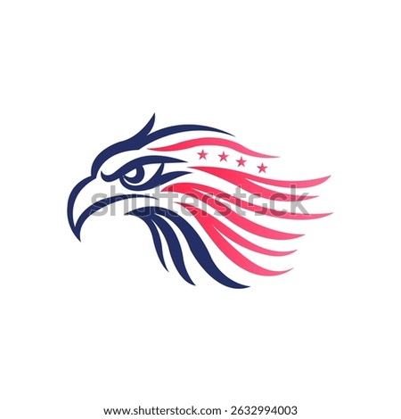 American Eagle Head Logo Design Patriotism, Freedom, Stars, Stripes