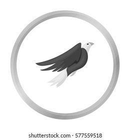 American eagle icon in monochrome style isolated on white background. Patriot day symbol stock vector illustration.
