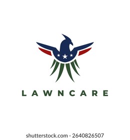 American Eagle Lawn Care Logo Vector