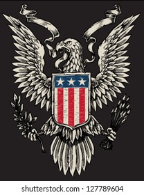 American Eagle Linework Vector