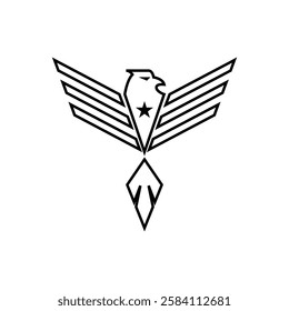 american eagle logo design concept elegant style