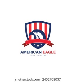 American Eagle Logo Symbol Design Vorlage Flat Style Vektorgrafik