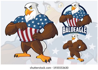 American Eagle Mascot Design Set