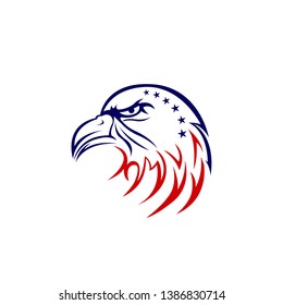 American eagle patriotic head template. American eagle logo design

