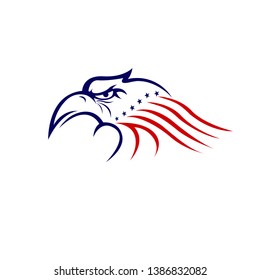 American eagle patriotic head template. American eagle logo design