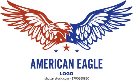 AMERICAN EAGLE PATRIOTIC LOGO VECTOR