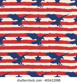 American Eagle Pattern Seamless Colorful