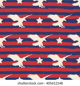 American eagle pattern seamless colorful