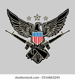 American Eagle with riffle outline patch