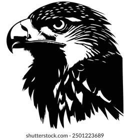 American eagle silhouette - falcon face