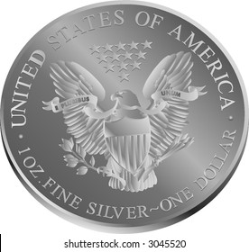 American Eagle Silver Dollar Coin.