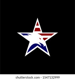 American Eagle Star Shape Logo