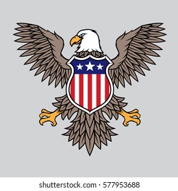 American Eagle Linework Vector Stock Vector (Royalty Free) 127789604 ...