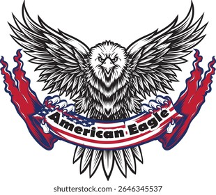 American Eagle T-Shirt Design 
*Ready For Print
*Color 3
*Illustrator File