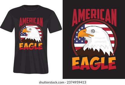 American Eagle T-Shirt Design For American Veteran Or Others