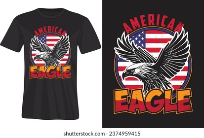 American Eagle T-Shirt Design For American Veteran Or Others