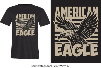 American Eagle T-Shirt Design For American Veteran Or Others