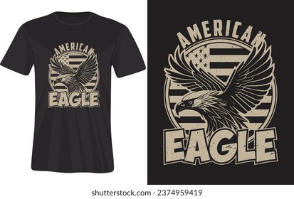 American Eagle T-Shirt Design For American Veteran Or Others