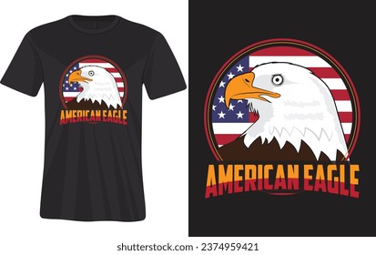 American Eagle T-Shirt Design For American Veteran Or Others