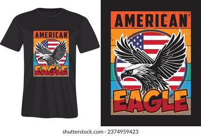 American Eagle T-Shirt Design For American Veteran Or Others