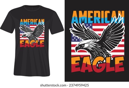 American Eagle T-Shirt Design For American Veteran Or Others