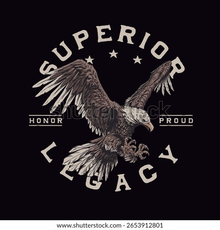 AMERICAN EAGLE T-SHRT VECTOR ILLUSTRATION