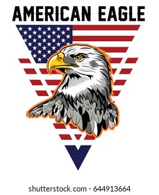 American Eagle typography, t-shirt graphics, vectors