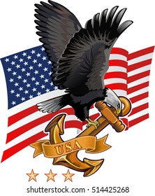 American eagle with USA flag
