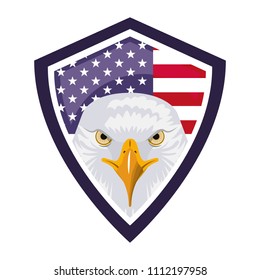 american eagle usa flag shield emblem