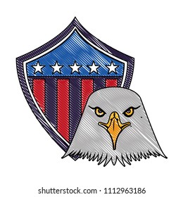 american eagle usa flag shield emblem