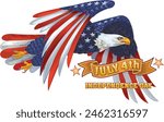 American eagle with USA flags
