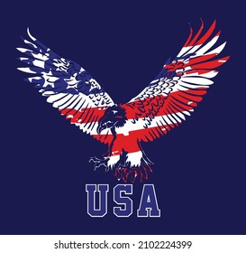 American eagle with USA flags.