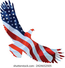 American eagle with USA flags
