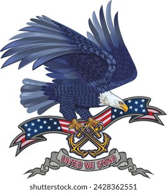 American eagle with USA flags
