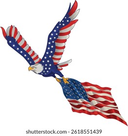 American eagle with USA flags
