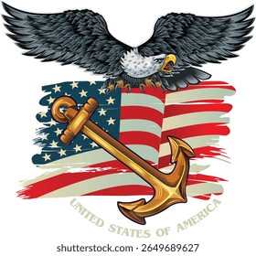 American eagle with USA flags
