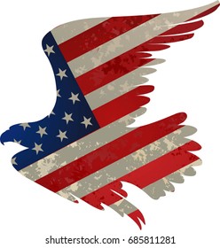 American eagle with USA flags