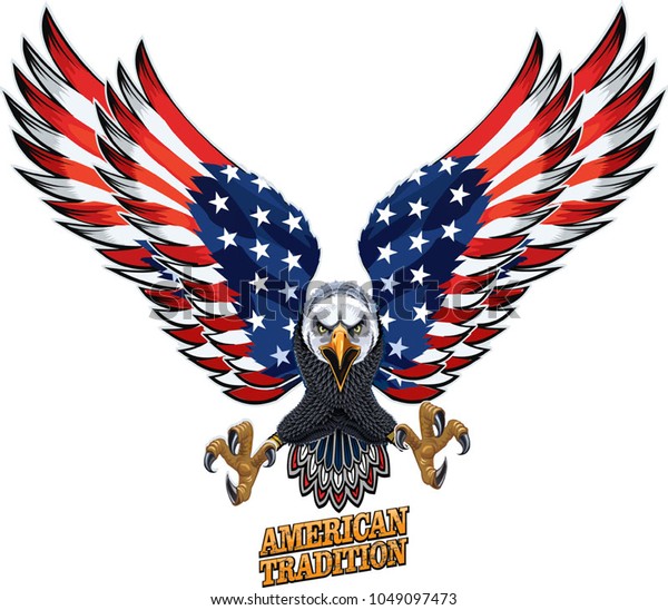 American Eagle Usa Flags Stock Vector (royalty Free) 1049097473