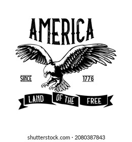 American eagle vector design logo