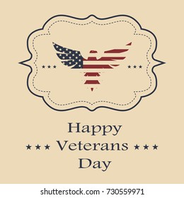 American Eagle. Veterans Day background for web design
