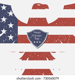American Eagle. Veterans Day background for web design