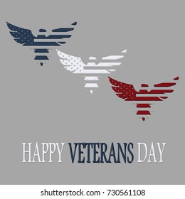 American Eagle. Veterans Day background for web design