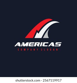 American Eagle Wing logo design catchy vector design. Eagle wing logo design simple and eye catchy