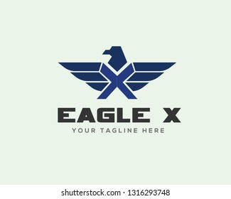 american Eagle X initial logo