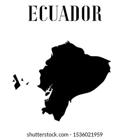 American Ecuador, Quito outline world map silhouette vector illustration, creative design background, national country flag, design element, symbols from countries all continents set. 