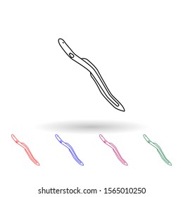 American eel multi color icon. Simple thin line, outline vector of fish icons for ui and ux, website or mobile application